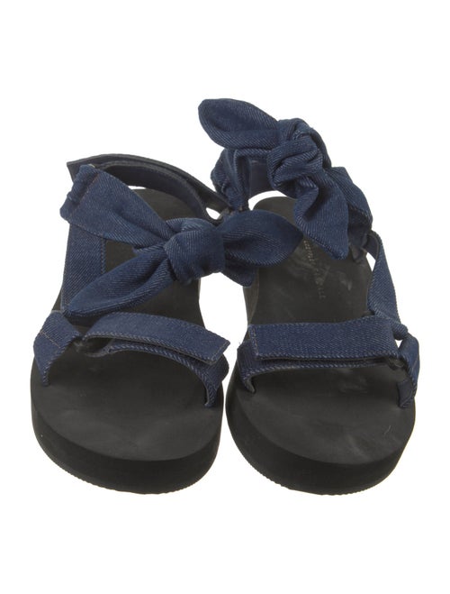 Loeffler Randall Denim Colorblock Pattern Slingback Sandals