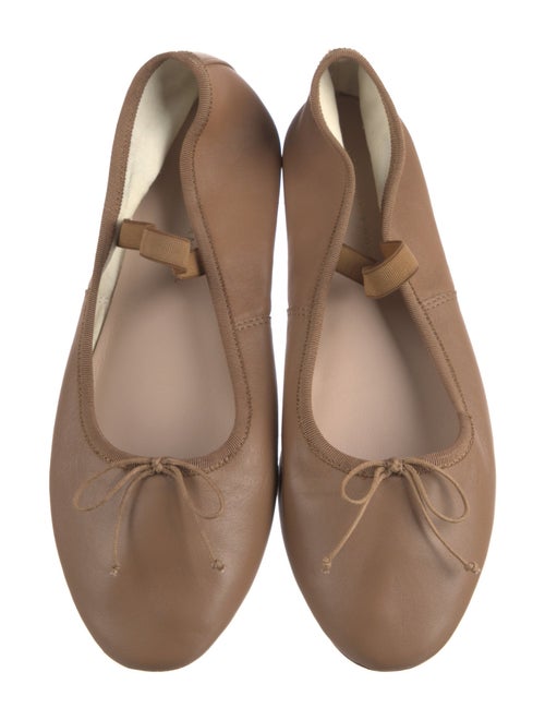 Loeffler Randall Leather Bow Accents Mary Jane Flats