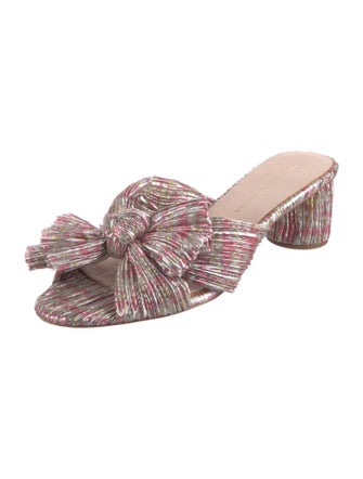 Loeffler Randall Printed Bow Accents Mules