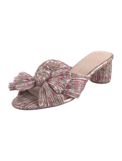 Loeffler Randall Printed Bow Accents Mules