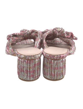 Loeffler Randall Printed Bow Accents Mules
