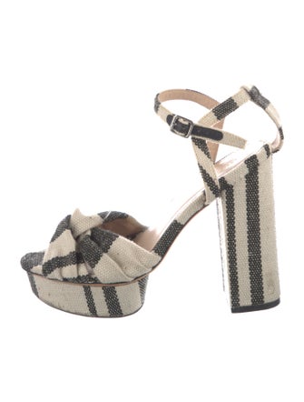 Loeffler Randall Canvas Striped D'Orsay Pumps