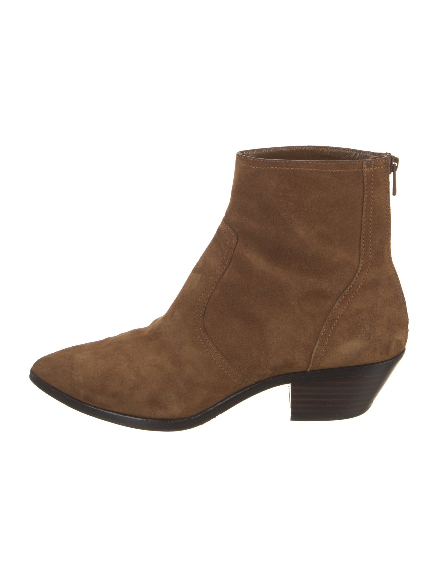 Loeffler Randall Suede Colorblock Pattern Western Boots