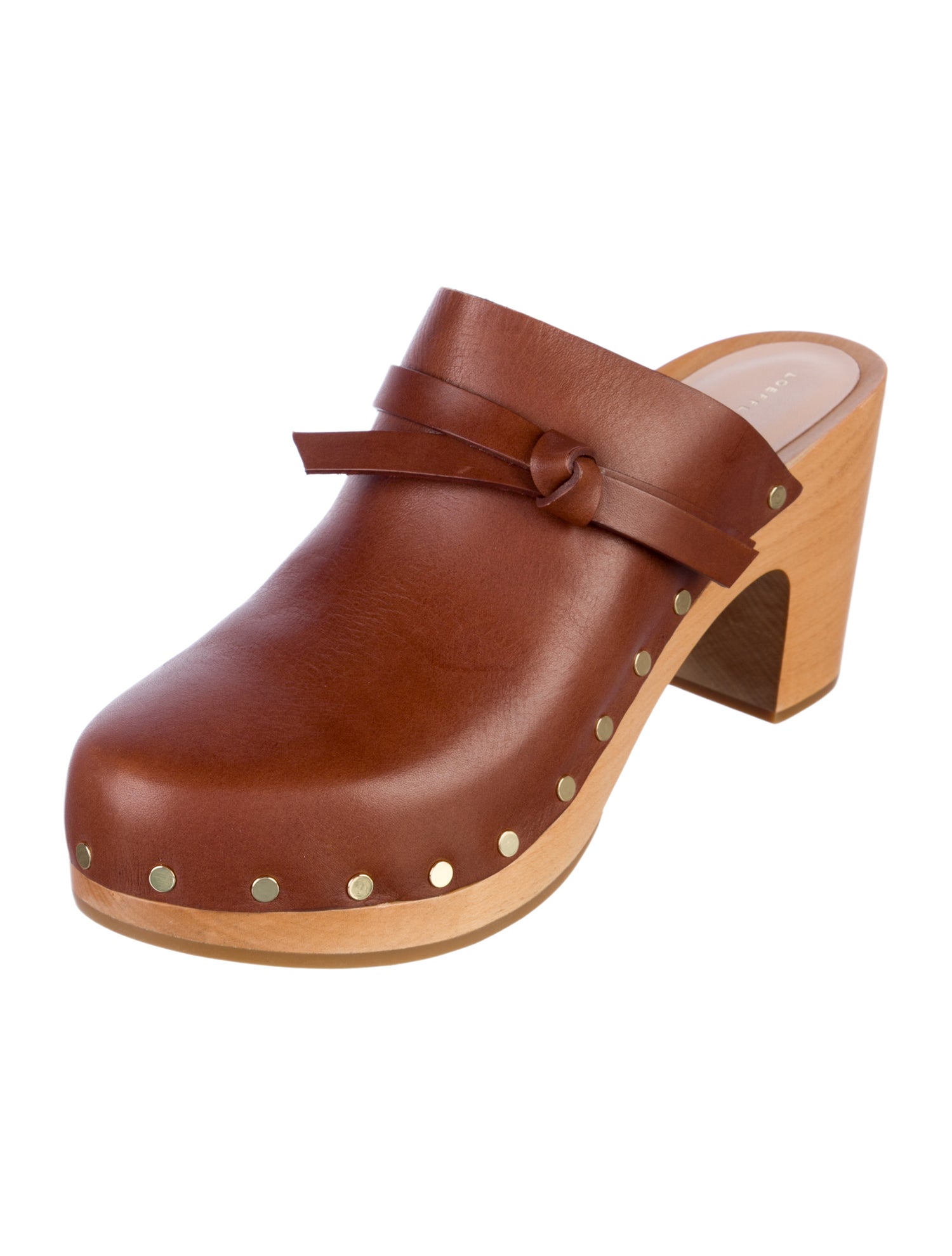 Loeffler Randall Leather Studded Accents Slides w/ Tags