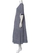 Loeffler Randall Striped Midi Length Dress
