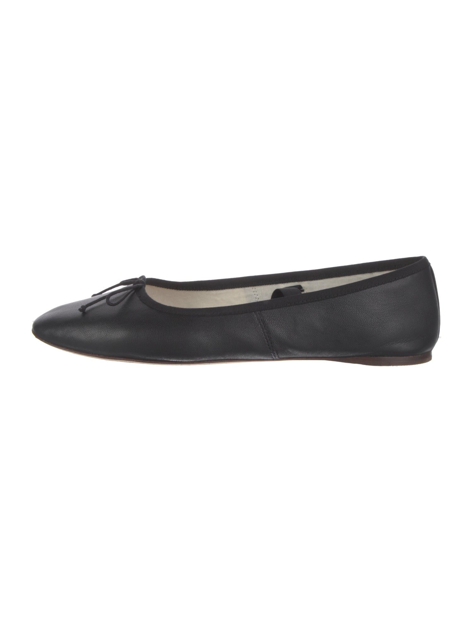 Loeffler Randall Leather Bow Accents Ballet Flats
