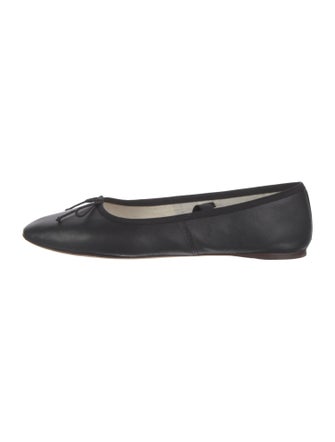 Loeffler Randall Leather Bow Accents Ballet Flats