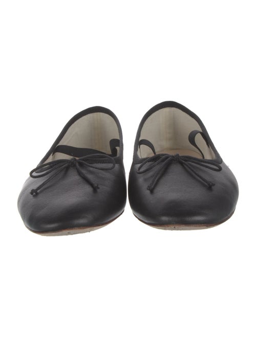 Loeffler Randall Leather Bow Accents Ballet Flats
