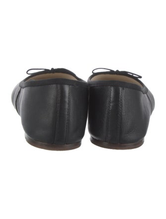 Loeffler Randall Leather Bow Accents Ballet Flats