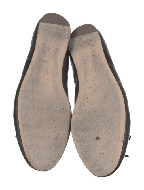 Loeffler Randall Leather Bow Accents Ballet Flats