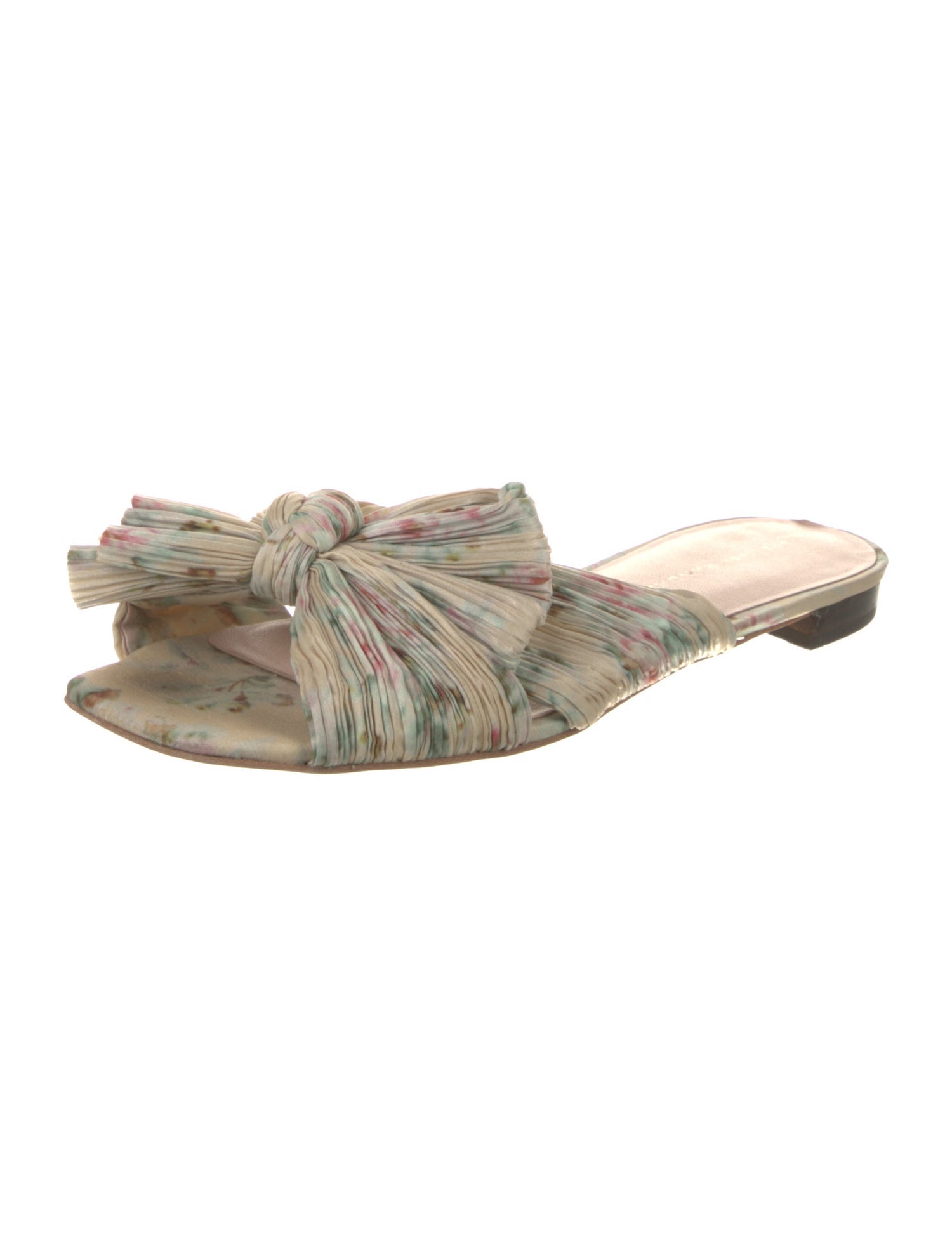 Loeffler Randall Printed Pleated Accents Slides