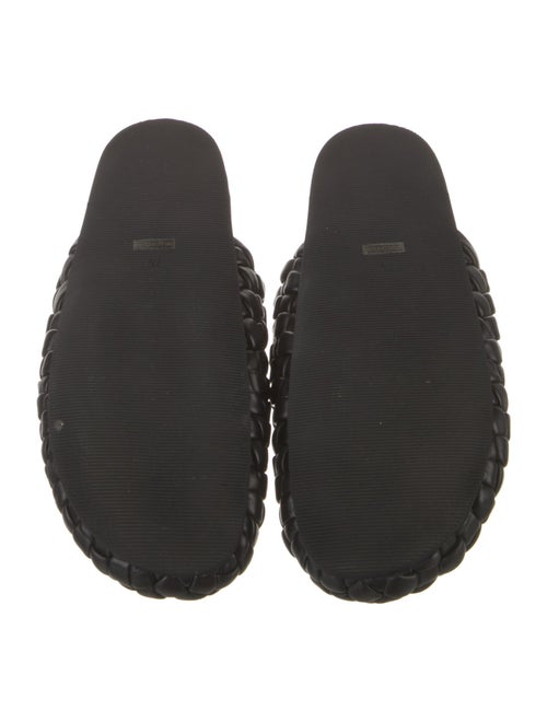 Loeffler Randall Leather Striped Slippers