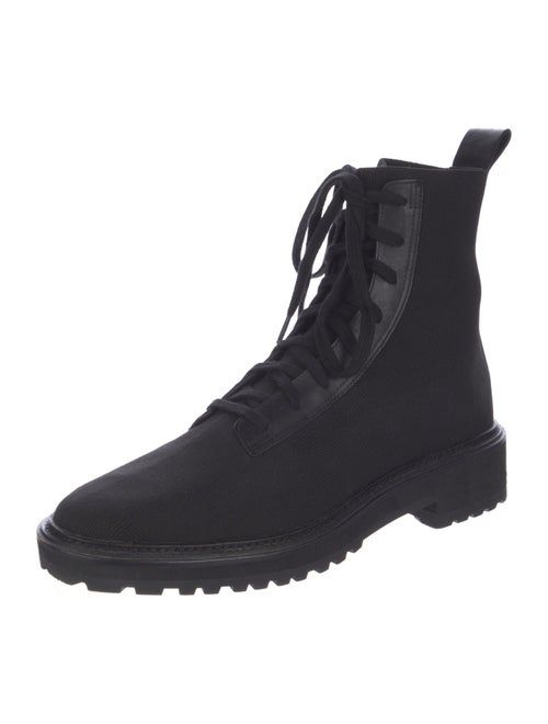 Loeffler Randall Leather Trim Embellishment Combat Boots