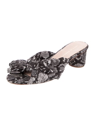 Loeffler Randall Printed Bow Accents Slides
