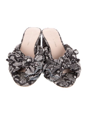 Loeffler Randall Printed Bow Accents Slides