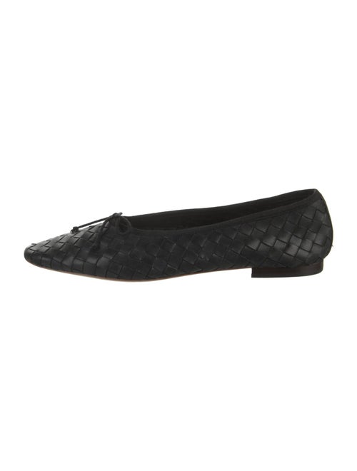 Loeffler Randall Leather Bow Accents Ballet Flats