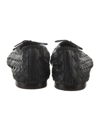 Loeffler Randall Leather Bow Accents Ballet Flats