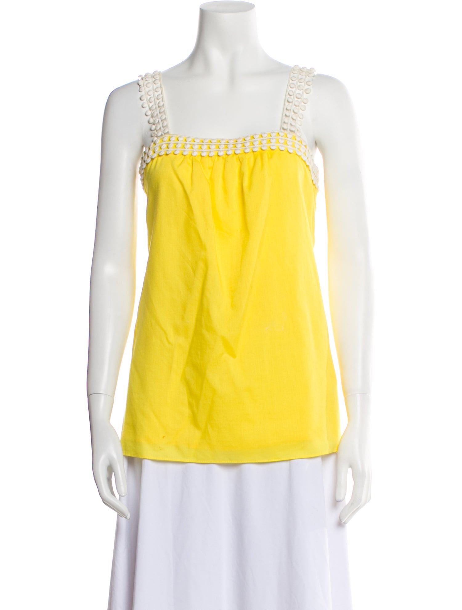 Loeffler Randall Square Neckline Sleeveless Blouse