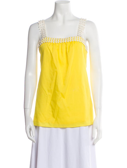 Loeffler Randall Square Neckline Sleeveless Blouse