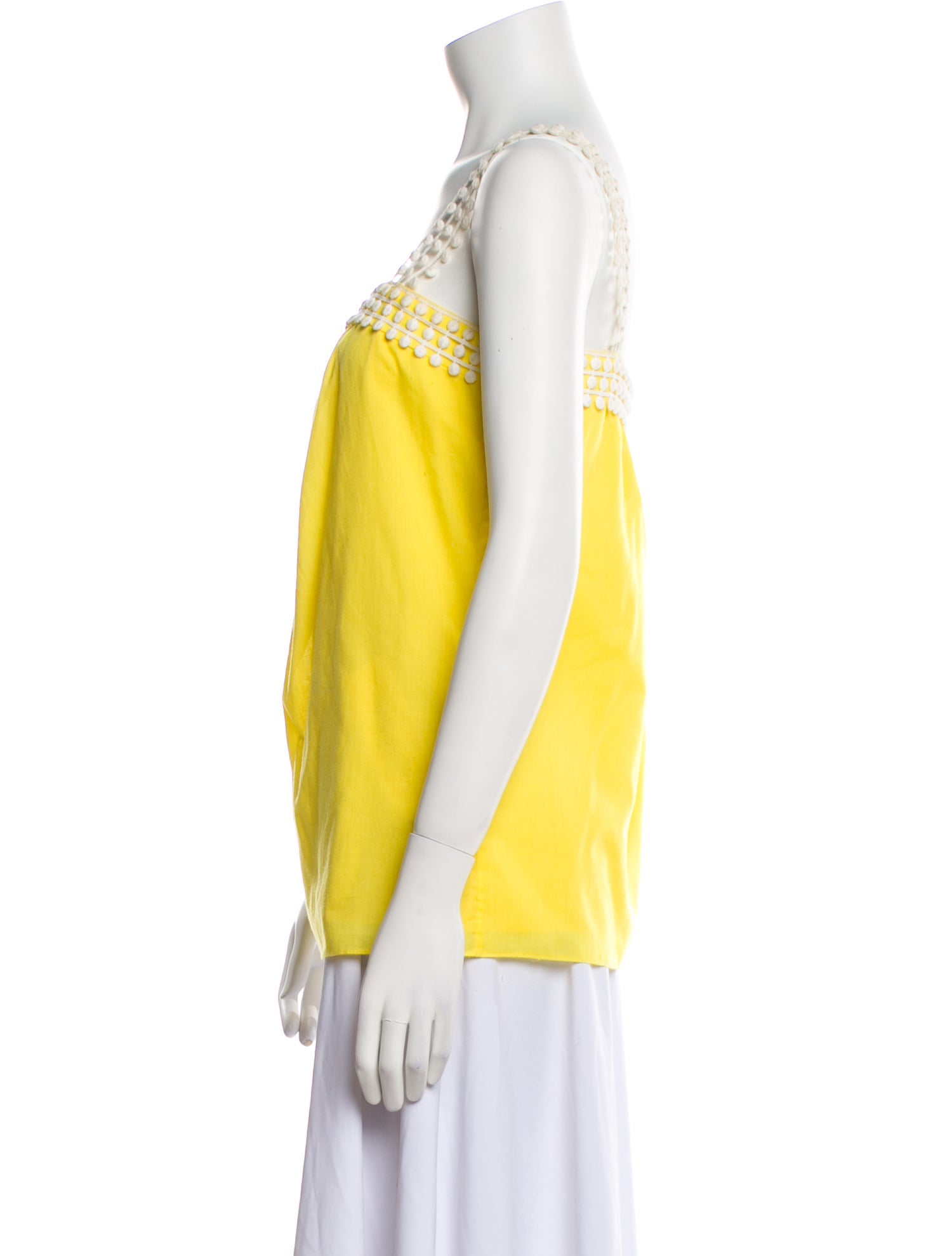 Loeffler Randall Square Neckline Sleeveless Blouse