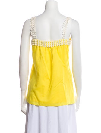 Loeffler Randall Square Neckline Sleeveless Blouse