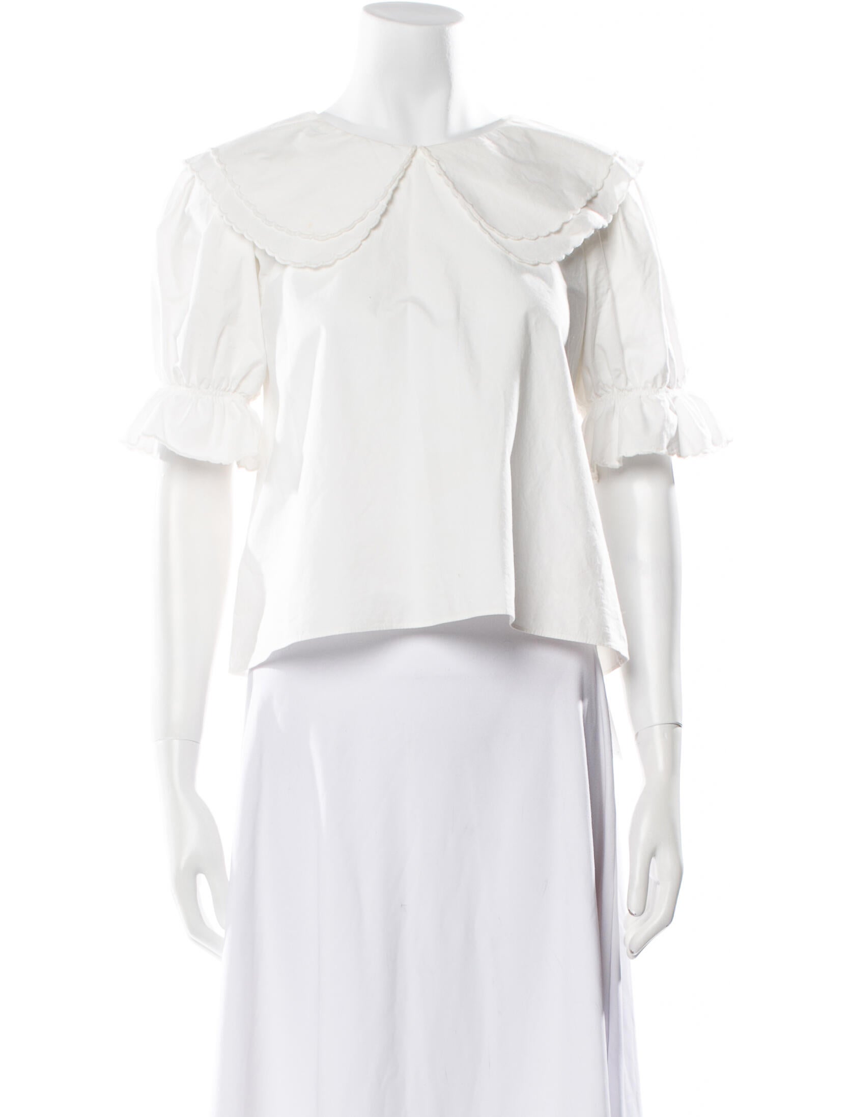 Loeffler Randall Three-Quarter Sleeve Crop Top