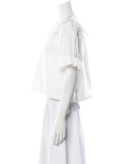 Loeffler Randall Three-Quarter Sleeve Crop Top