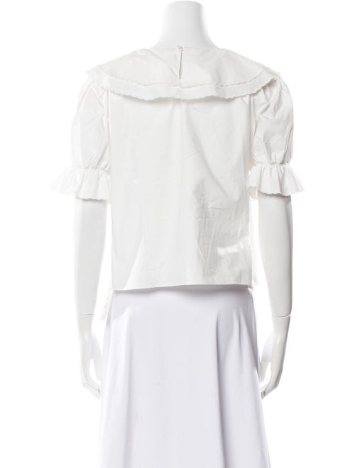 Loeffler Randall Three-Quarter Sleeve Crop Top