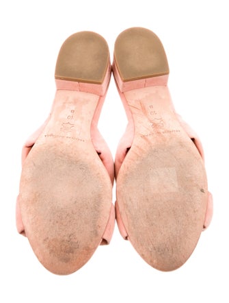 Loeffler Randall Suede Bow Accents Slides