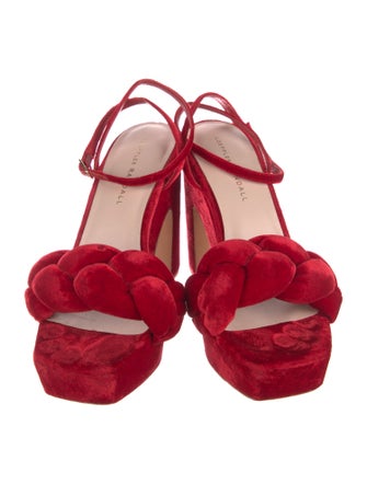 Loeffler Randall Velvet Braided Accents Sandals