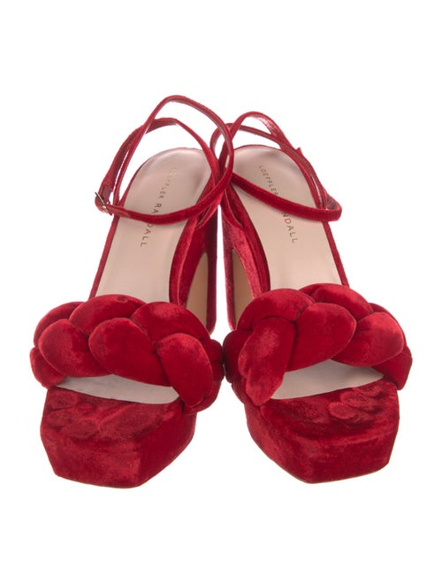 Loeffler Randall Velvet Braided Accents Sandals