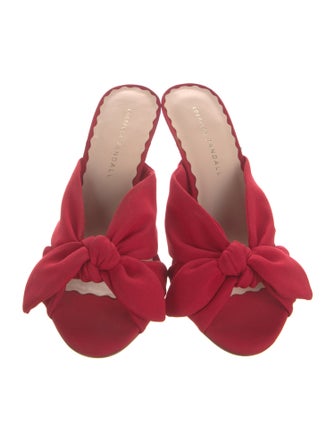 Loeffler Randall Satin Bow Accents Slides