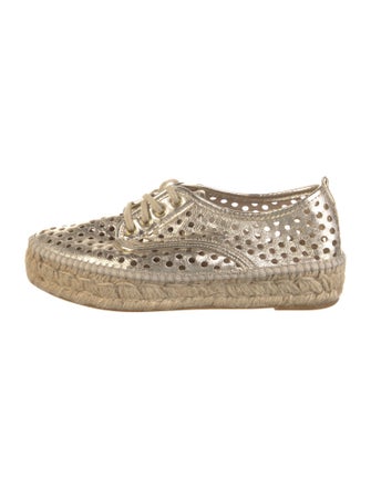 Loeffler Randall Leather Lasercut Accents Espadrilles