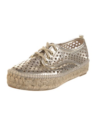 Loeffler Randall Leather Lasercut Accents Espadrilles