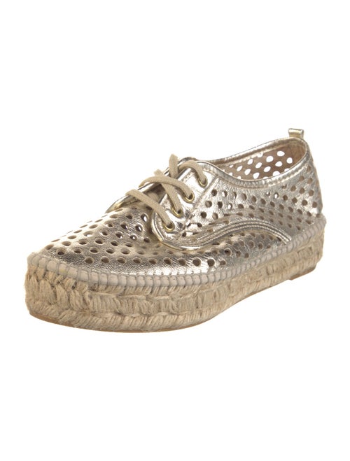 Loeffler Randall Leather Lasercut Accents Espadrilles