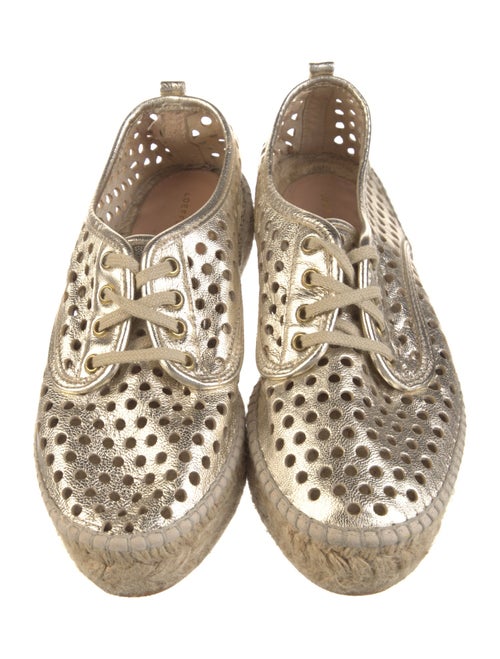 Loeffler Randall Leather Lasercut Accents Espadrilles