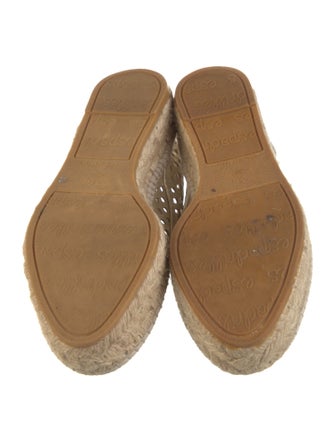 Loeffler Randall Leather Lasercut Accents Espadrilles