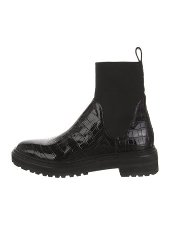 Loeffler Randall Embossed Leather Chelsea Boots