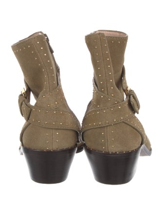 Loeffler Randall Suede Studded Accents Boots