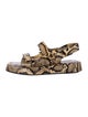 Loeffler Randall Embossed Leather Animal Print Espadrilles