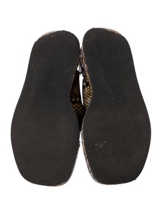 Loeffler Randall Embossed Leather Animal Print Espadrilles