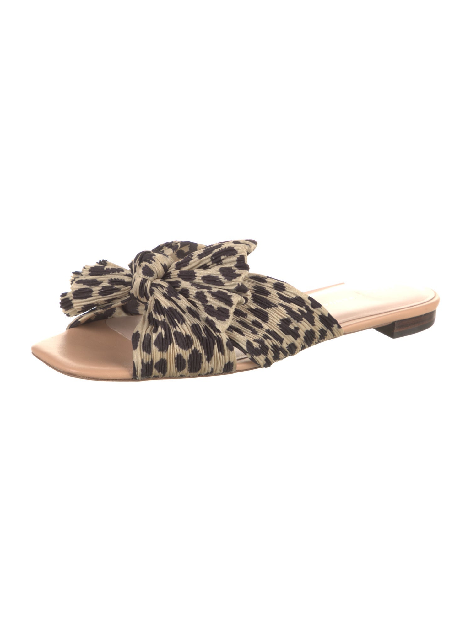 Loeffler Randall Animal Print Bow Accents Slides