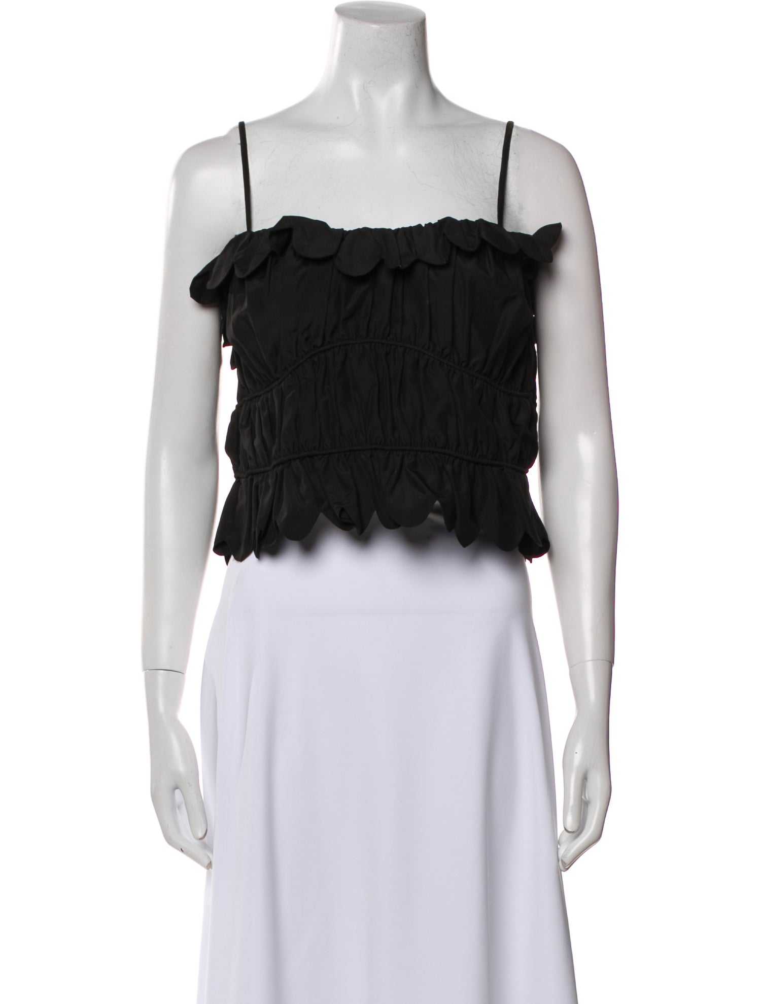 Loeffler Randall Square Neckline Sleeveless Crop Top