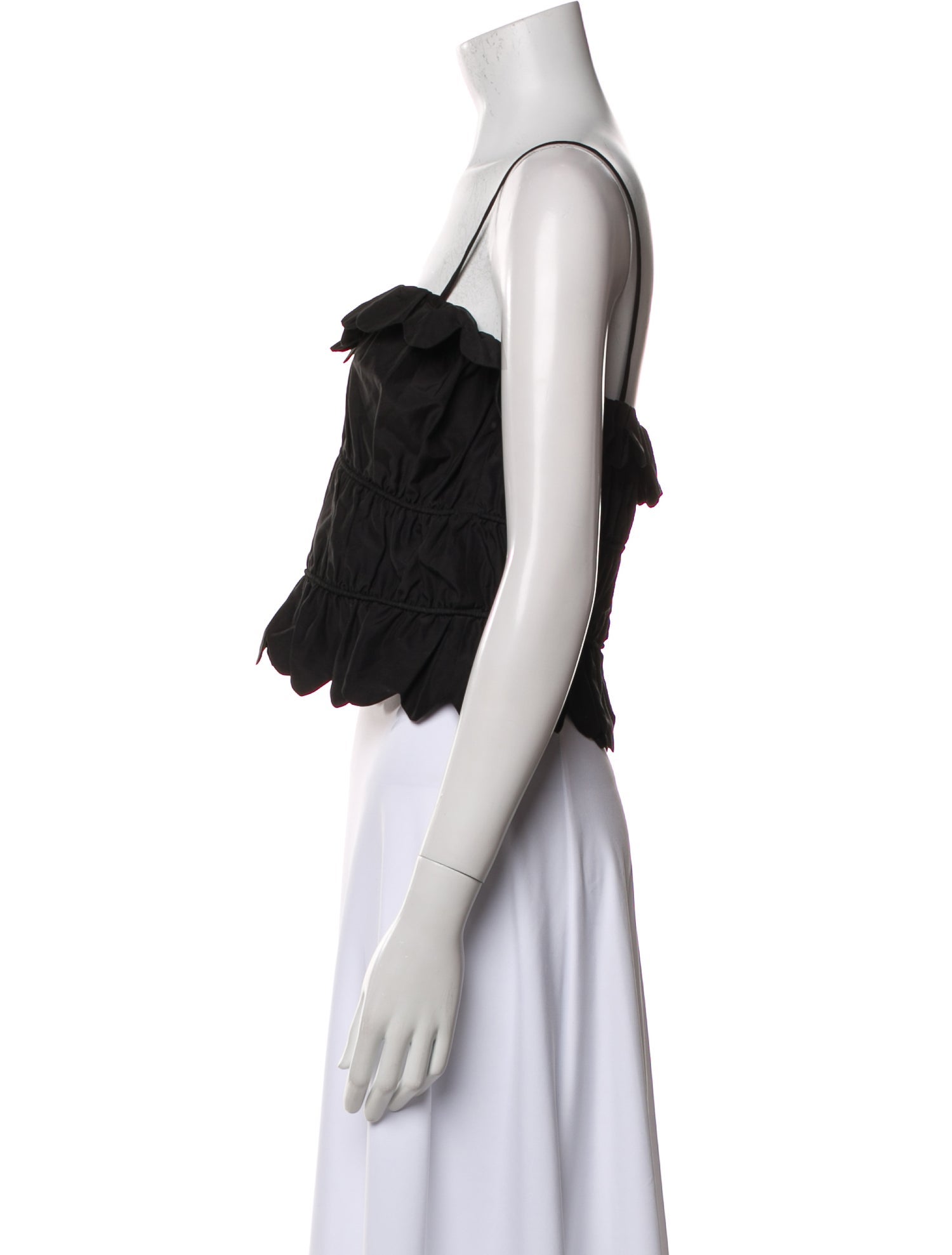 Loeffler Randall Square Neckline Sleeveless Crop Top