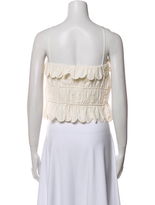 Loeffler Randall Square Neckline Sleeveless Crop Top