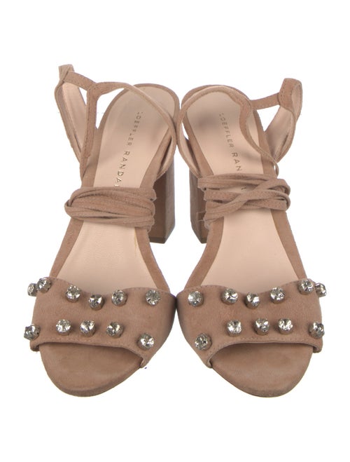 Loeffler Randall Suede Crystal Embellishments Sandals