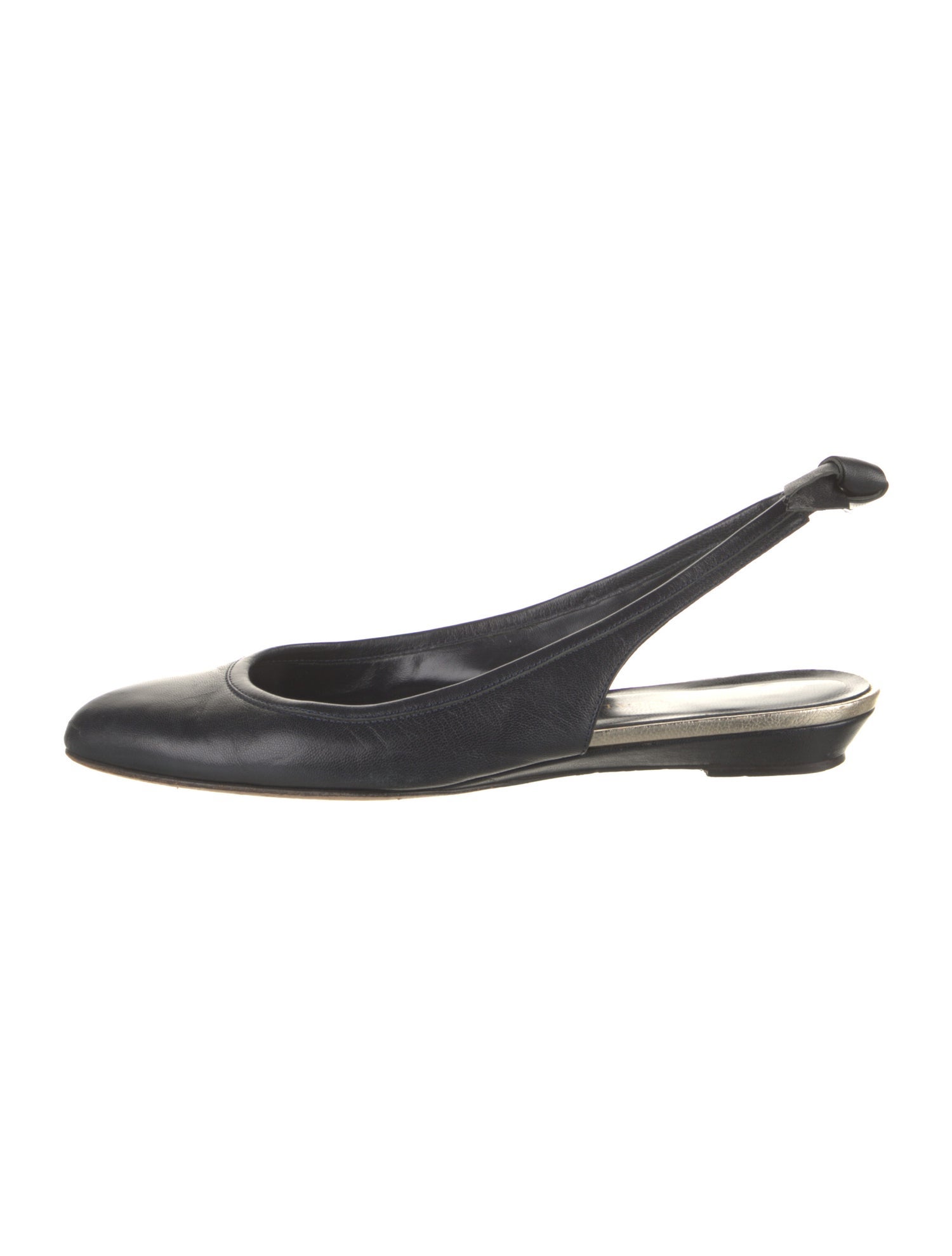 Loeffler Randall Leather Bow Accents Slingback Flats