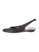 Loeffler Randall Leather Bow Accents Slingback Flats