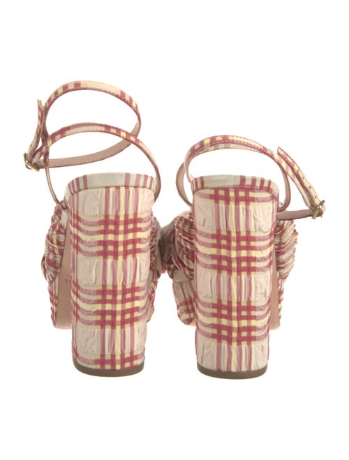 Loeffler Randall Plaid Print Bow Accents Sandals