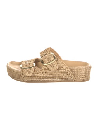 Loeffler Randall Raffia Patterned Slides